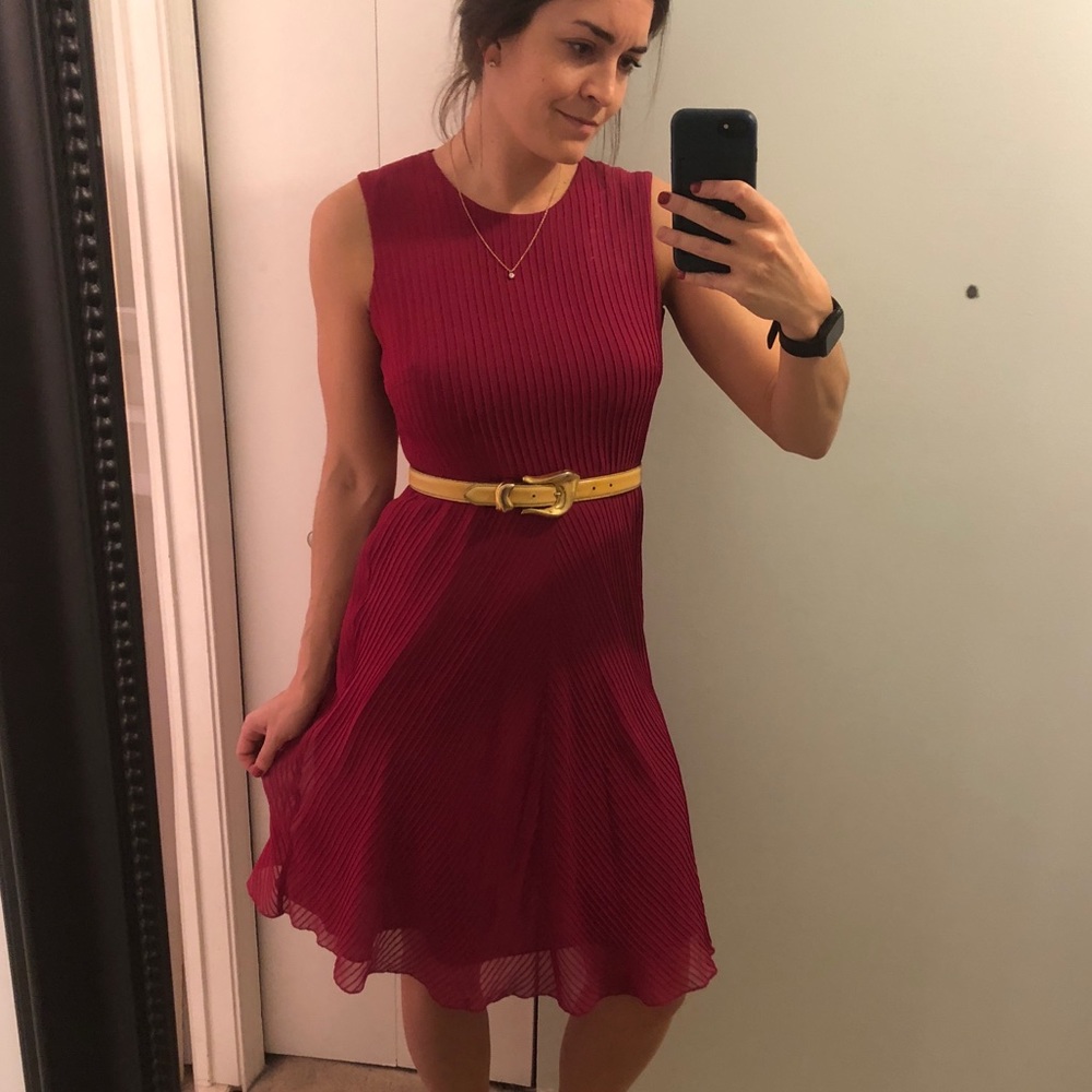 Hot Pink Silk Talbots Petites Dress